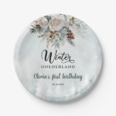 Assiettes En Carton À feuillage persistant hiver Onederland Premier an (Devant)