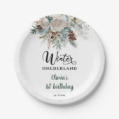 Assiettes En Carton À feuillage persistant hiver Onederland Premier an (Devant)