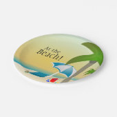 Assiettes En Carton À la plage ! plats de partie (Angle)