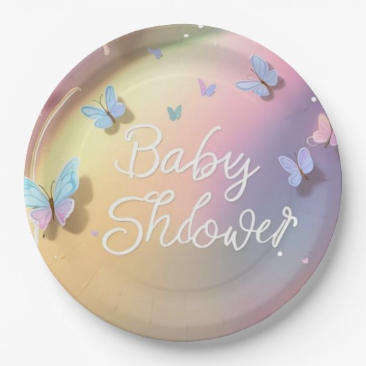 Assiettes En Carton A Little Butterfly Has Arrived-paper plat (Devant)