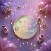 Assiettes En Carton A Little Butterfly Has Arrived-paper plat