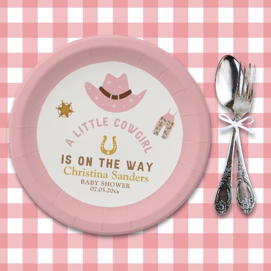 Assiettes En Carton A Little Cowgirl Is on The Way