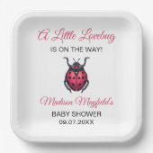 Assiettes En Carton A Little Love Bug Is On The Way Ladybug (Recto)