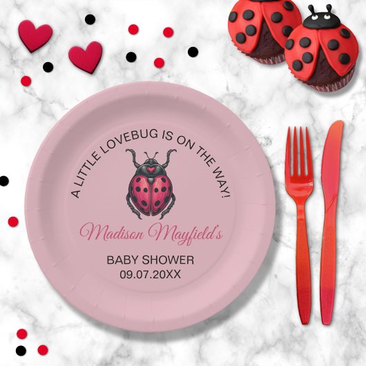 Assiettes En Carton A Little Love Bug Is On The Way Ladybug