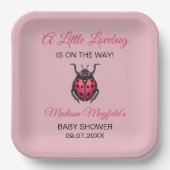 Assiettes En Carton A Little Love Bug Is On The Way Ladybug (Recto)