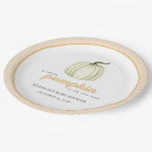 Assiettes En Carton A Little Pumpkin Baby Shower Paper Plate (Angle)