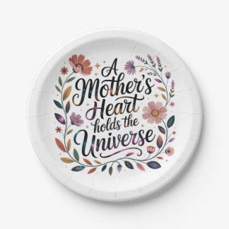 Assiettes En Carton A Mother's Heart Holds The Universe