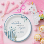 Assiettes En Carton A New Chapter Blue Baby Shower (Fête)