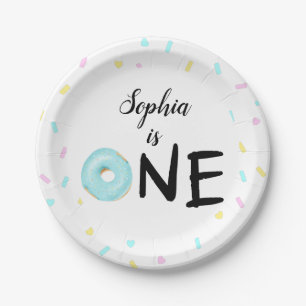 Assiettes En Carton Ă?re partie de beignet d'anniversaire d'enfants