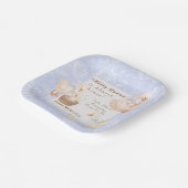 Assiettes En Carton A Silly goose Blue baby shower (Angulaire)