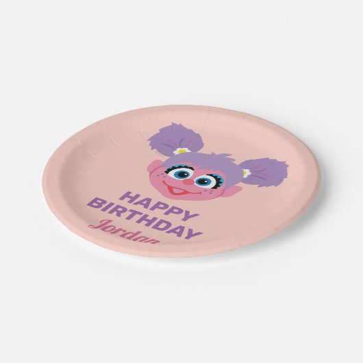 Assiettes En Carton Abby Cadabby | Face de fleurs | Joyeux anniversair (Angle)