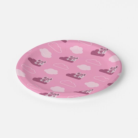 Assiettes En Carton Abby Doodley Cloud Motif (Angle)