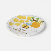 Assiettes En Carton abeille, abeille miel, peigne de miel, Bumble bee (Angle)