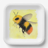 Assiettes En Carton Abeille aquarelle (Recto)