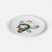 Assiettes En Carton Abeille blanche (Angle)