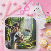 Assiettes En Carton Abeille couchée Imaginaire mignonne (Fête)