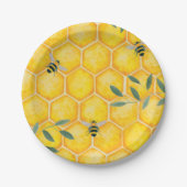Assiettes En Carton Abeille de miel (Devant)