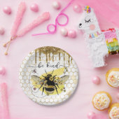 Assiettes En Carton Abeille d'or (Fête)