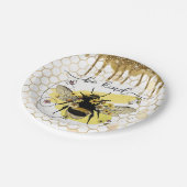Assiettes En Carton Abeille d'or (Angle)