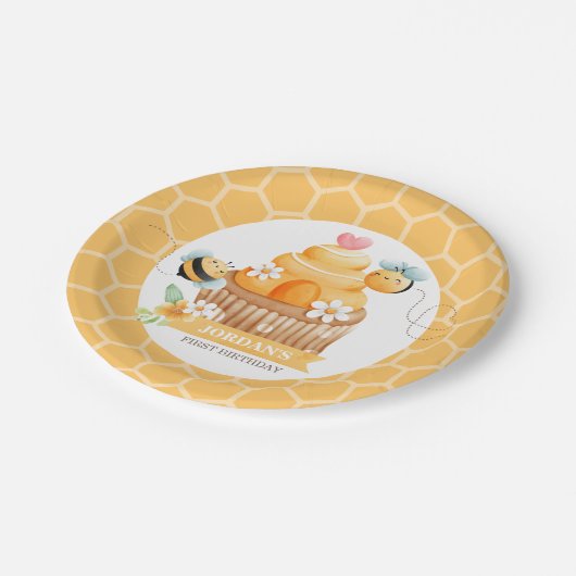 Assiettes En Carton Abeille douce Plaques en papier classique pour l'a (Angle)