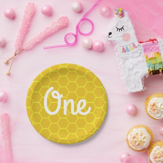 Assiettes En Carton Abeille Jour 1er Plaques d'anniversaire (Fête)