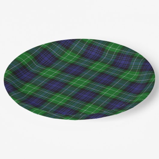 Assiettes En Carton Abercrombie Tartan  (Angle)