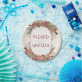 Assiettes En Carton Abondante automne floral béni Grateful Thanksgivin (Fête)