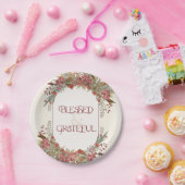 Assiettes En Carton Abondante automne floral béni Grateful Thanksgivin (Fête)