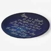 Assiettes En Carton Absolument un maître Noël Carol Midnight Blue (Angle)