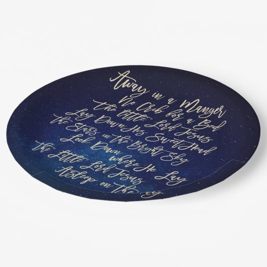 Assiettes En Carton Absolument un maître Noël Carol Midnight Blue (Angle)