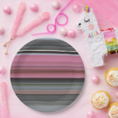 Assiettes En Carton Abstract #1: Rose et grey (Fête)