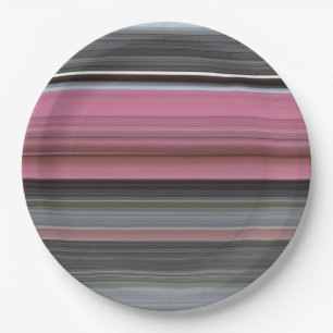 Assiettes En Carton Abstract #1: Rose et grey