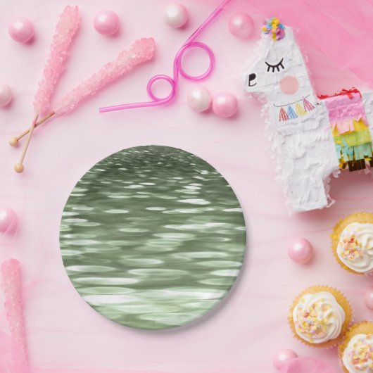 Assiettes En Carton Abstract #3: Olive green blur (Fête)