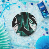Assiettes En Carton Abstract elegant fluide marble liquide (Fête)