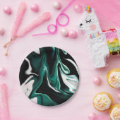 Assiettes En Carton Abstract elegant fluide marble liquide (Fête)