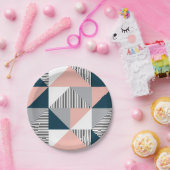 Assiettes En Carton Abstract ful geometry (Fête)