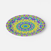 Assiettes En Carton Abstract modern mosaic kaleidoscopic (Angle)