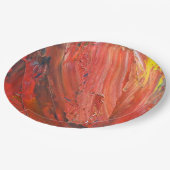 Assiettes En Carton Abstract Vertical Gesture in Red (Angle)