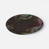 Assiettes En Carton Abstrait atomique noir rétro (Angle)