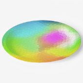 Assiettes En Carton Abstrait coloré (Angle)