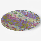 Assiettes En Carton Abstrait coloré (Angle)