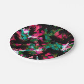 Assiettes En Carton Abstrait crimson noir (Angle)