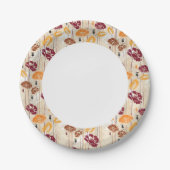 Assiettes En Carton Abstrait Élégance, motif floral 4 (Devant)