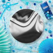 Assiettes En Carton Abstrait en noir et blanc (Fête)