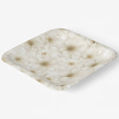 Assiettes En Carton Abstrait floral d'ivoire doux (Angulaire)