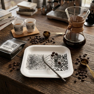 Assiettes En Carton Abstrait Géométrique du Chaos à l'Ordre
