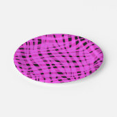 Assiettes En Carton Abstrait géométrique moderne rayé rayé clair (Angle)