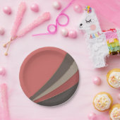 Assiettes En Carton Abstrait imprimé simple géométrique moderne (Fête)