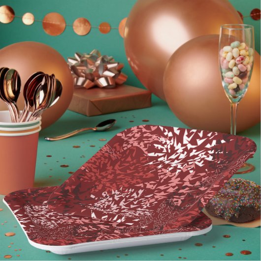 Assiettes En Carton Abstrait moderne (Multi)