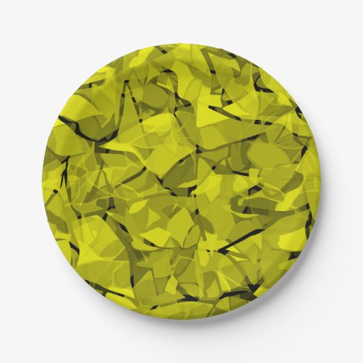 Assiettes En Carton Abstrait mosaïque moderne en cristal mosaïque moti (Devant)